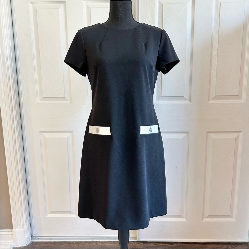 Tommy Hilfiger Classic Short Sleeve Black Sheath dress